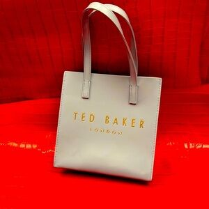Ted Baker light blue Canvas Tote with Gold Branding